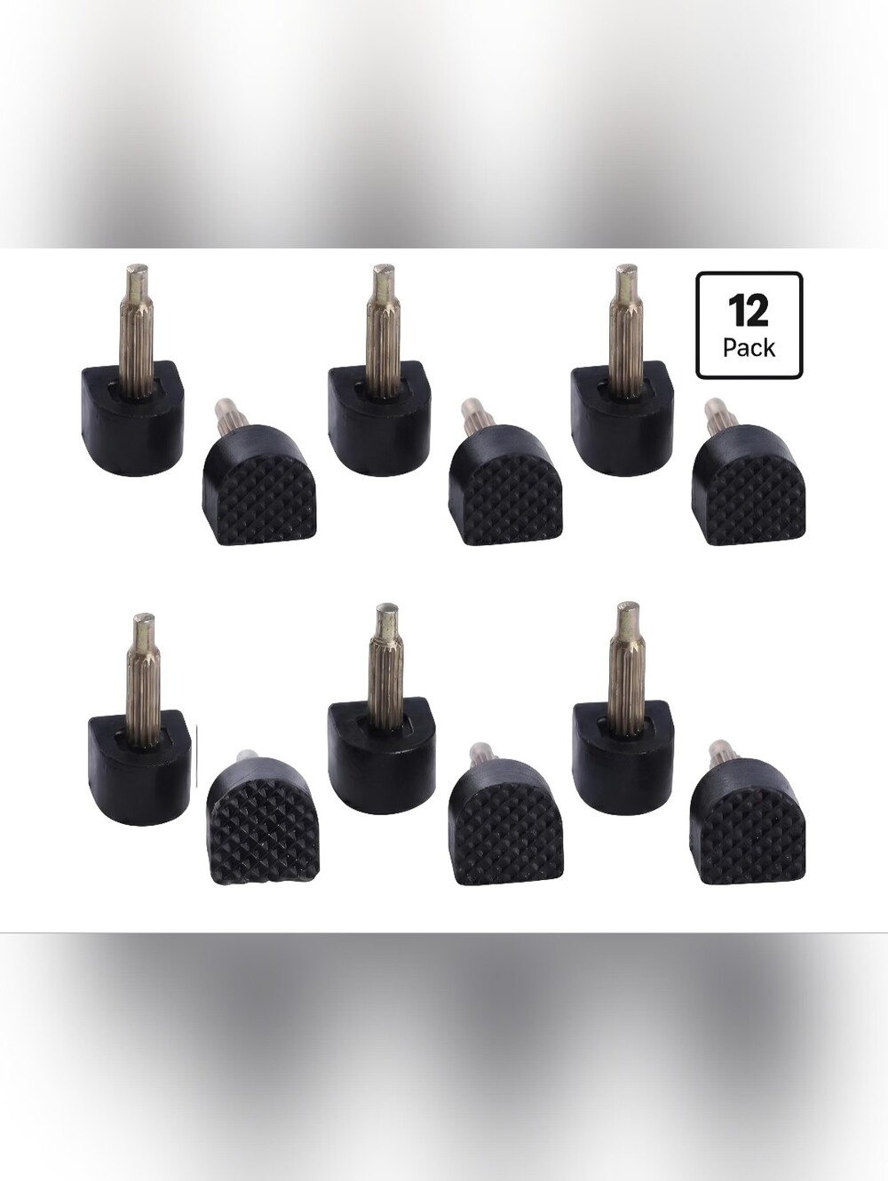 6 Pairs Women Lady Black Non-slip U-shape Heel Tips High Heel Repair Tips Caps